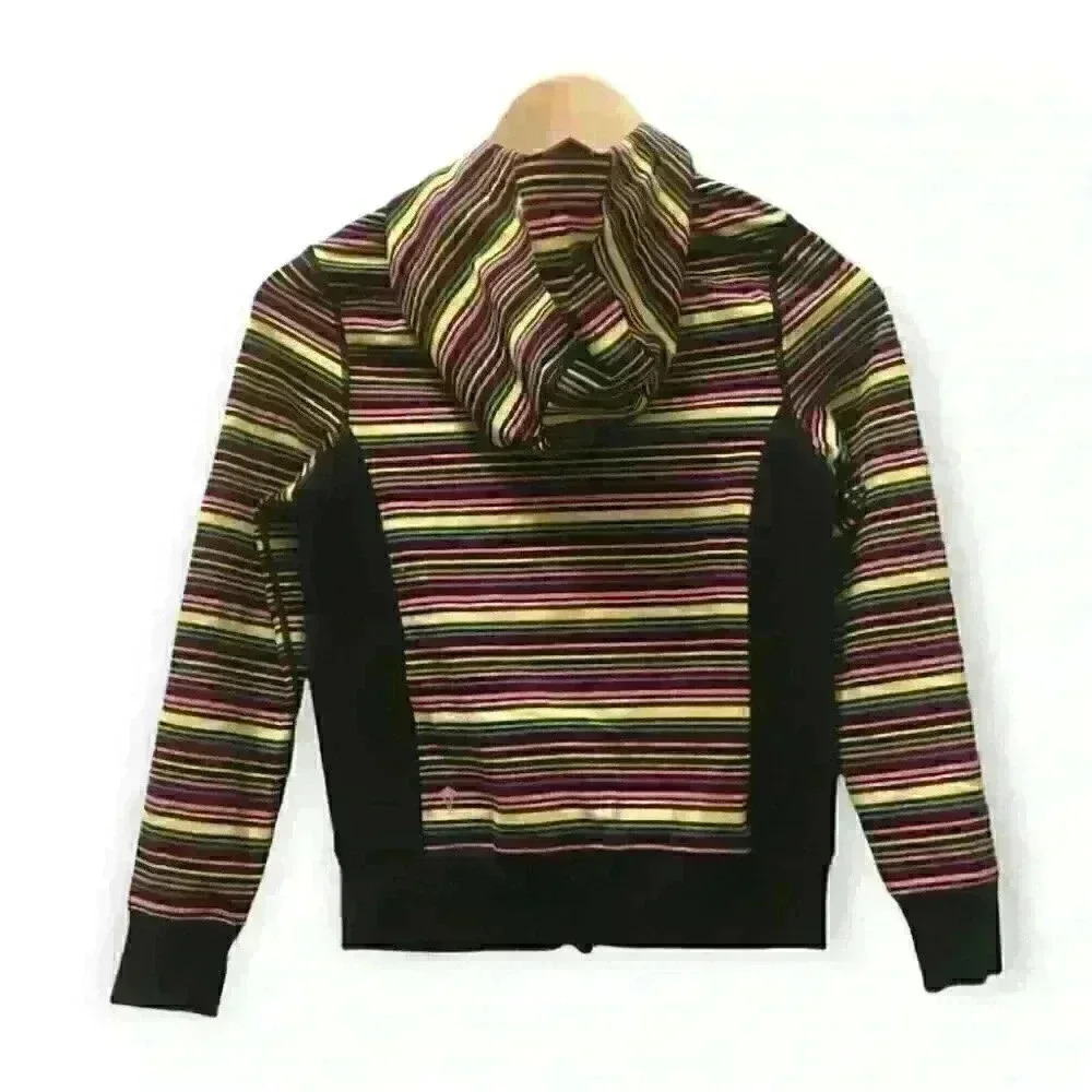 IVIVVA By Lululemon Girls  Striped Hoodie Zip Jacket Multicolor See Measurements - Picture 2 of 8